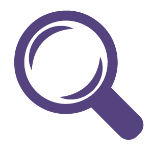 A digital illustration of a magnifying glass