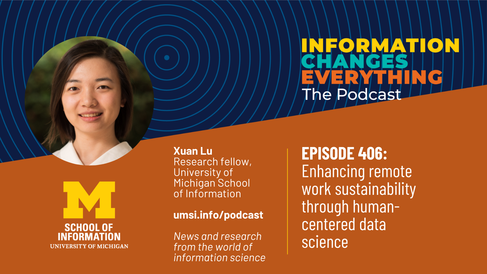 Information Changes Everything: The Podcast. Xuan Lu, research fellow, University of Michigan School of Information. News and research from the world of information science.