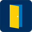 A digital illustration of a door.