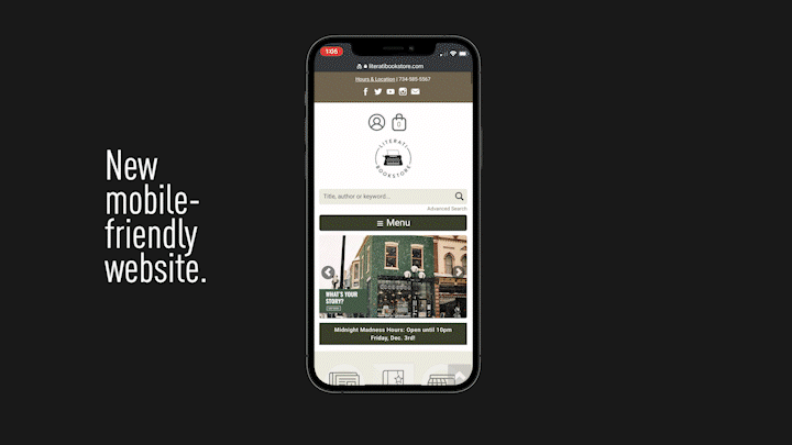 An animation shows the new version of literati's website