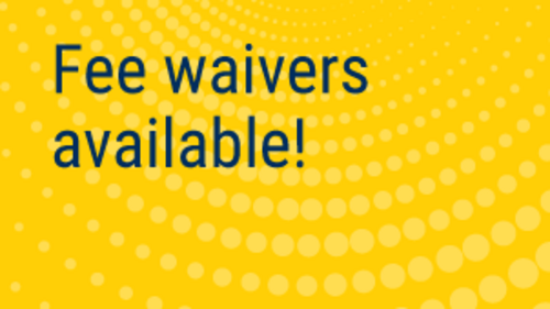 Fee waivers available!