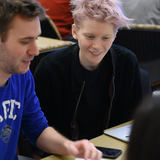 UMSI students working together in a classroom