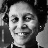 A black and white headshot of Clara Stanton Jones