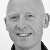 A black and white headshot of Peter Morville
