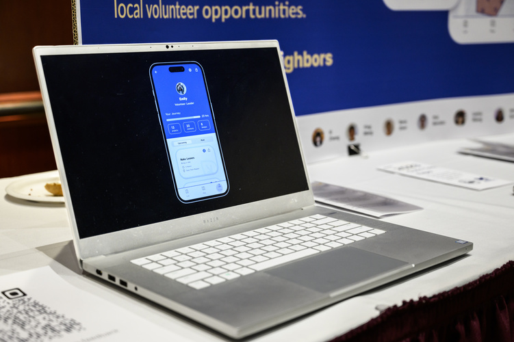 a close up view of a computer displaying an app prototype