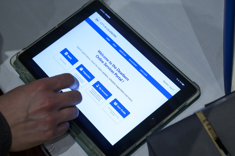 a close up view of a tablet displaying a web page 
