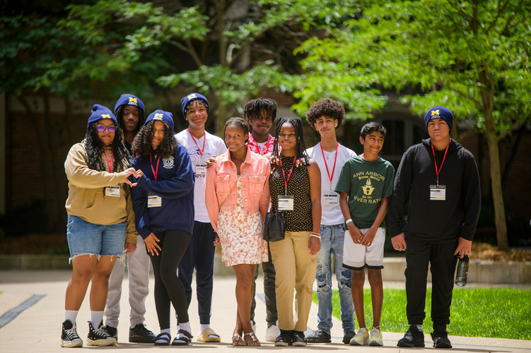 Participants pose for a group photo during the Information Changes Everything Camp.