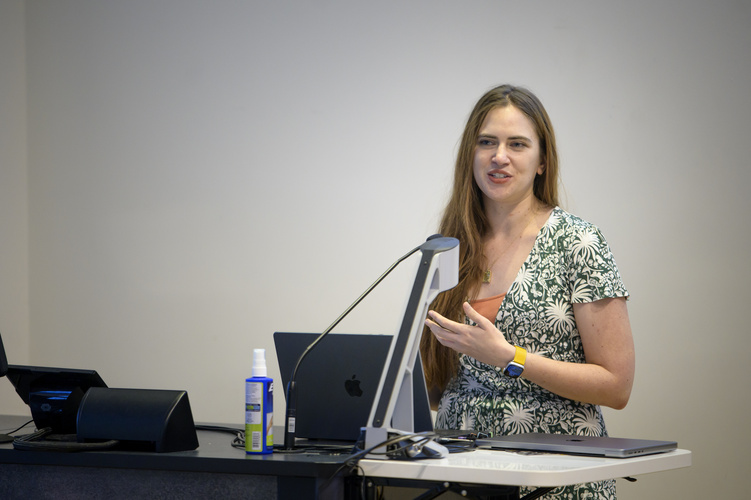 Faculty at a podium