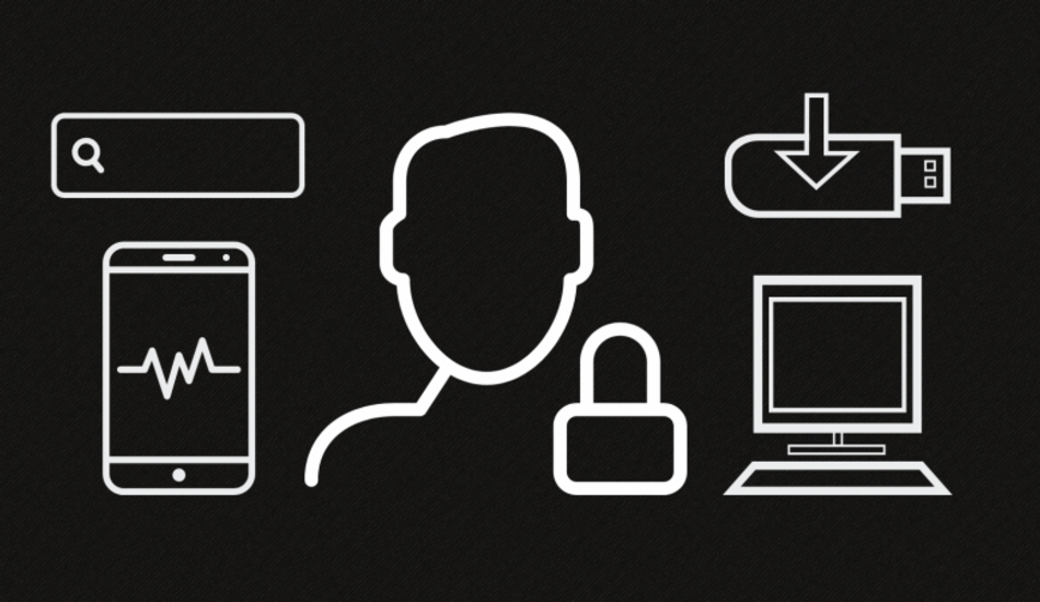 Illustration of man and digital devices