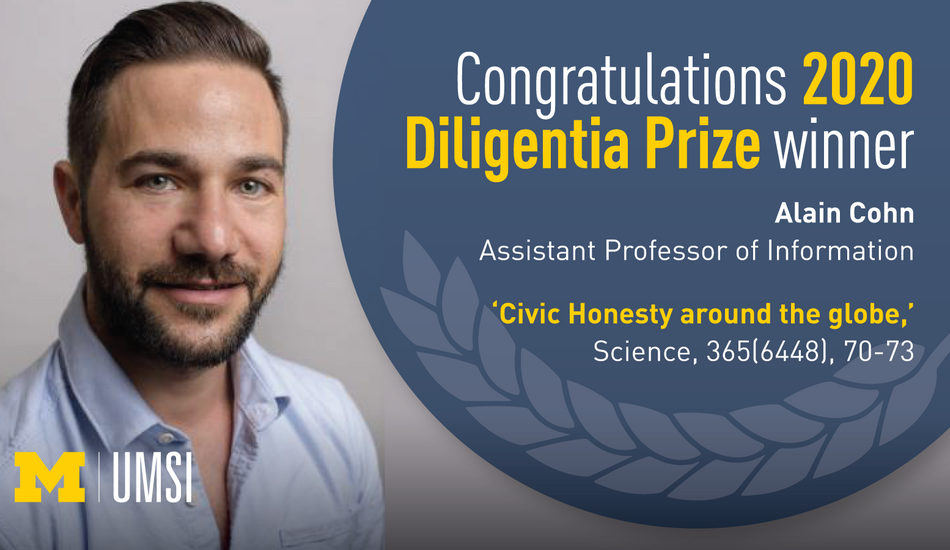 2020 Diligentia Prize winner Alain Cohn
