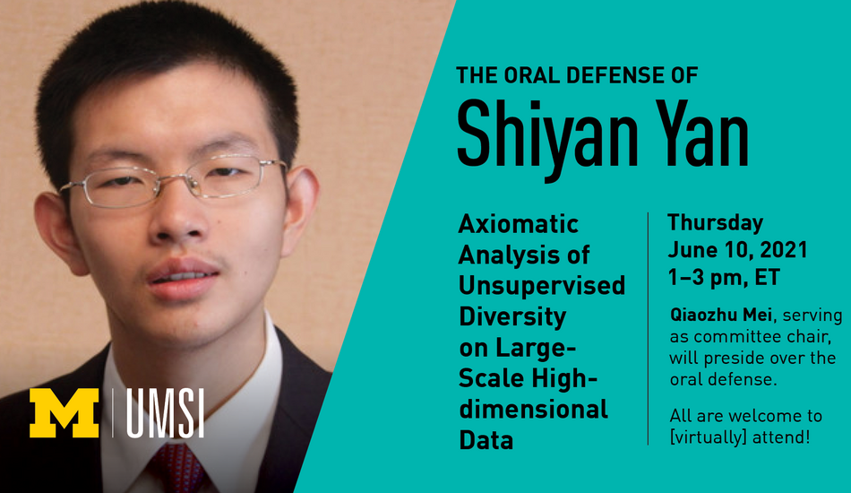 Graphic featuring the headshot of Shin Yan beside the event information