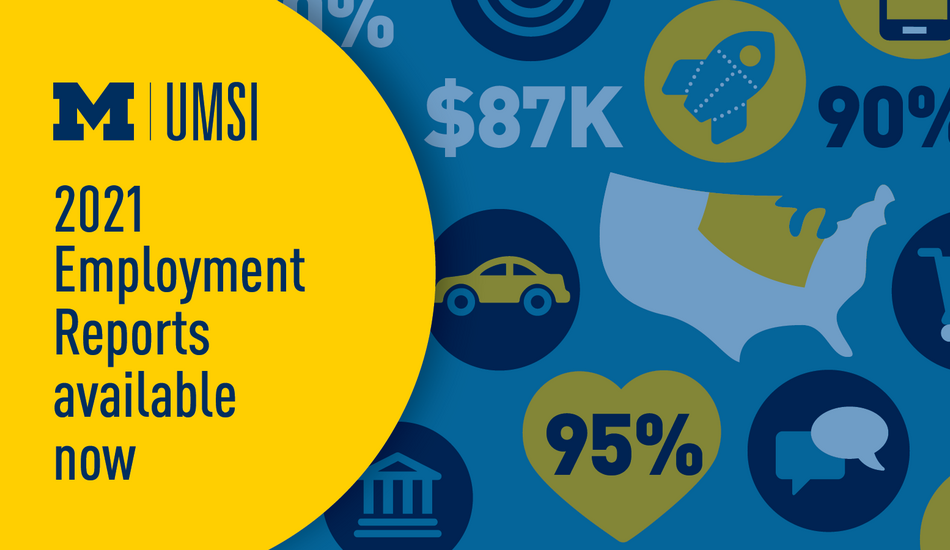 a text graphic that reads 2021 Employment Reports available now