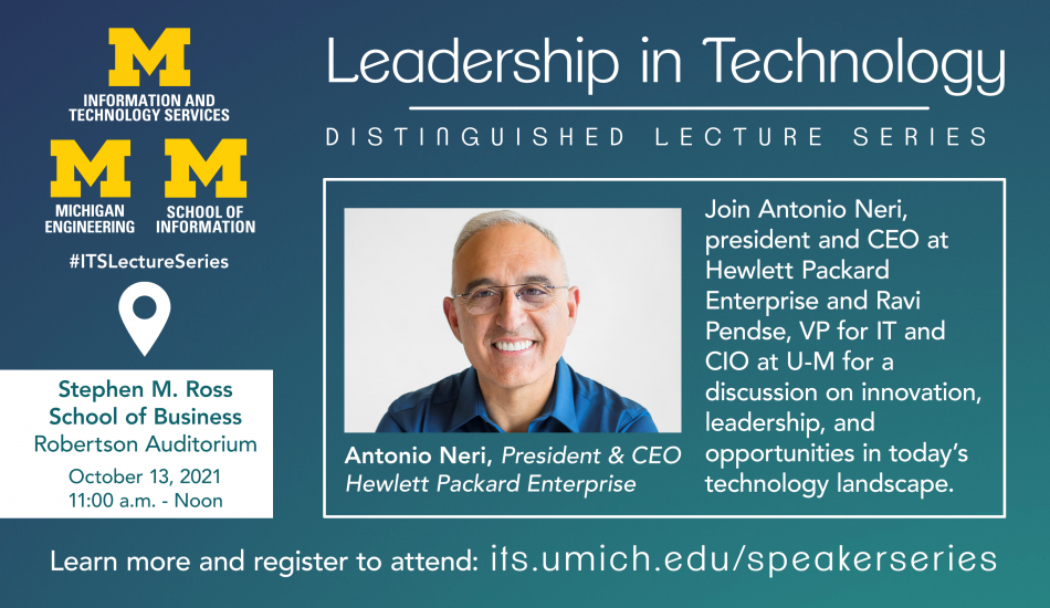 Leadership in Technology Distinguished Lecture Series: Antonio Neri