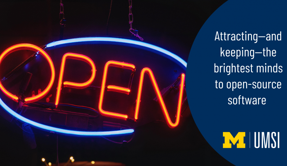 Neon "open" sign used by businesses: Attracting—and keeping—the brightest minds to open-source software