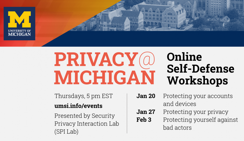 Privacy at Michigan Online Self-Defense Workshops