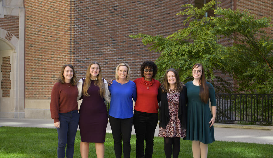 The UMSI Career Development team: Emma Frazier, Laura Marsh, Joanna Kroll, Alicia Baker, Katie Dunn and Krystle Forbes