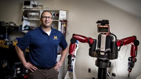 Lionel Robert with robot