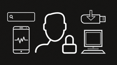 Illustration of man and digital devices