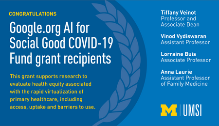 Congratulations Google.org AI for Social Good COVID-19 Fund grant recipients
