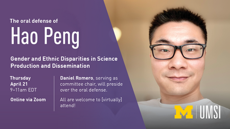 Dissertation defense: Hao Peng | umsi