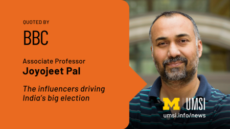 Quoted by BBC. Associate Professor Joyojeet Pal. The influencers driving India's big election. 