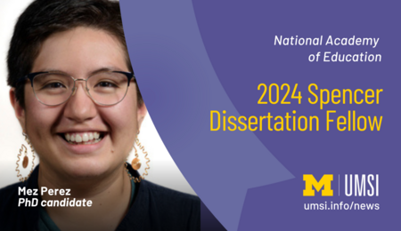National Academy of Education. 2024 Spencer Dissertation Fellow. Mez Perez. PhD Candidate. 