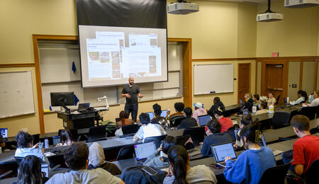 Lecturer Jim Rampton leads a UX course at UMSI.