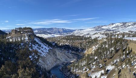 Calcite Springs Overlook in Yellowstone National Park