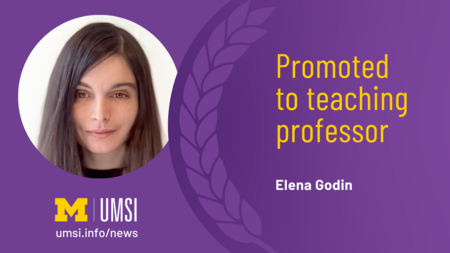 Elena Godin, promoted to teaching professor. 