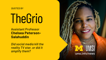 Quoted by TheGrio. Assistant Professor Chelsea Peterson-Salahuddin. Did social media kill the reality TV star, or did it amplify them? 