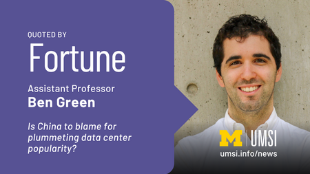 Quoted by Fortune. Assistant Professor Ben Green. Is China to blame for plummeting date center popularity? 