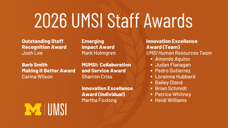 2026 UMSI Staff Awards - recipients list 