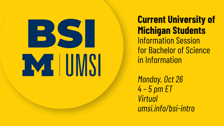 Current U-M Student Information Session on October 26th
