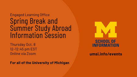 Spring Break and Summer Study Abroad Information Session (Virtual)