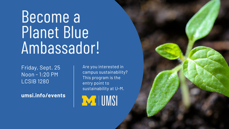 Flyer for "Become a Planet Blue Ambassador"