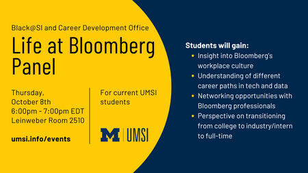 Maize and blue image with text details of the event