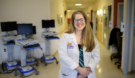 A photo of Emily Trumpower at the Children's Hospital