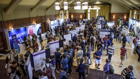Students present posters at Exposition