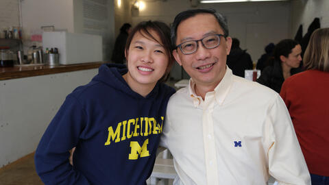 Koon Leong Ho (right) with daughter