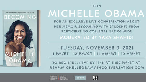 Michelle Obama livestream event on November 9