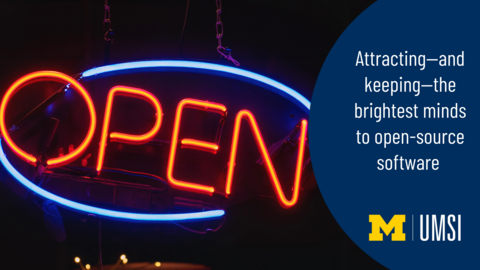 Neon "open" sign used by businesses: Attracting—and keeping—the brightest minds to open-source software