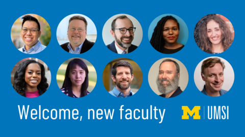 "Welcome, new faculty" headshots of Matthew Bui, Allen Flynn, Jesse Johnston, Chelsea Peterson-Salahuddin, Michaelanne Thomas, Megan Threats, Justine Zhang, Alex McLeod, Gregory Myers, Scott TenBrink..