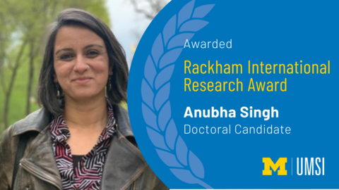 Awarded Rackham International Research Award. Anubha Singh. Doctoral Candidate. 