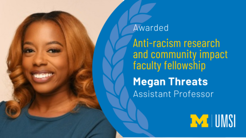Awarded Anti-racism research and community impact faculty fellowship. Megan Threats. Assistant Professor. 