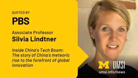 Quoted by PBS. Associate professor Silvia Lindtner. Inside China's Tech Boom: The story of China's meteoric rise to the forefront of global innovation. 