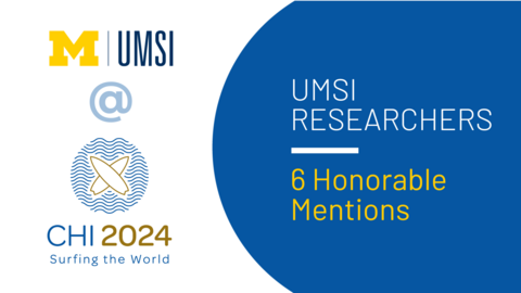 UMSI @ CHI 2024. Surfing the World. UMSI Researchers. 6 Honorable Mentions. 