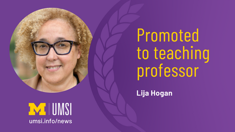 Promoted to teaching professor. Lija Hogan. 