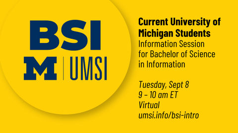 Current U-M Student Information Session on September 8th