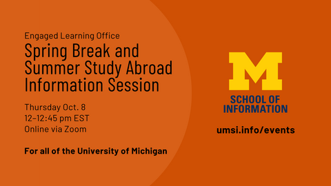 Spring Break and Summer Study Abroad Information Session (Virtual)