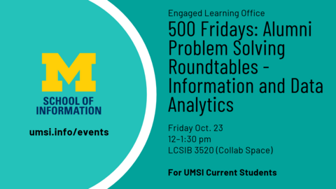 500 Fridays: Alumni Problem Solving Roundtables - Libraries and Archives